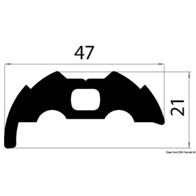 Base PVC blanc p-défense de quai 35 évasé  Ref 44.481.37
