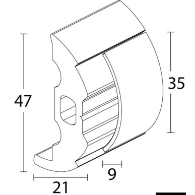Base PVC blanc p-défense de quai 35 évasé  Ref 44.481.37
