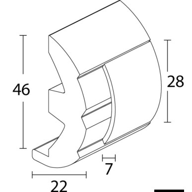 Base PVC blanc p-défense de quai 28 évasé  Ref 44.481.36