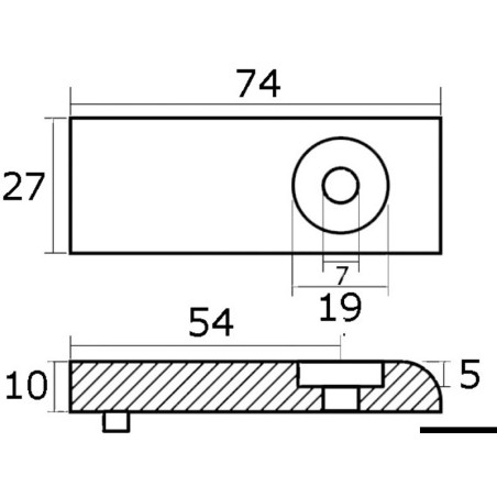 
Anode aluminium pour Verado réf. orig. 892227 
