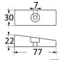 
Plaquette magnésium 75/225 HP 36 x 71 mm 
