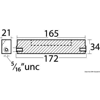 Anode magnésium cavalier p. hors-bords 60/300 HP | EAN 8033137138300 Ref 43.316.35