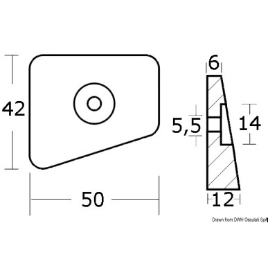 Double anode zinc p.Johnson/Evinrude 20/25/35 HP | EAN 8033137138256 Ref 43.316.10