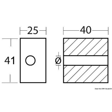 Anode pied zinc 50/200 HP Ø 3/8" x 16 | EAN 8033137138348 Ref 43.317.10