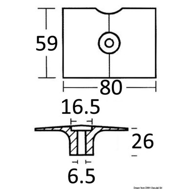 Anode magnésium 9,5/15 HP 2 temps | EAN 8033137137709 Ref 43.267.02