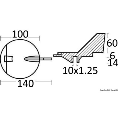 Queue de carpe magnésium pli droit 100/220 HP | EAN 8033137137747 Ref 43.270.02