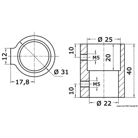 
Raccord pour tubes capotes 
