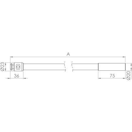 
Hampe flexible en fibre de verre 170 cm  
