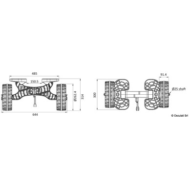 Chariot C-TUG + roues Kiwi RAILBLAZA Ref 47.341.01