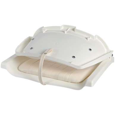 Siège polyéyhylène blanc + dossier rabattable | EAN 8033137149313 Ref 48.405.00