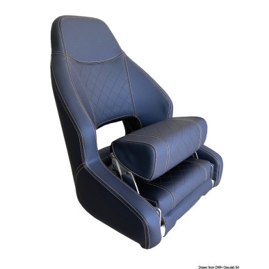 Siège rembourré + Flip up RM52 bleu foncé  Ref 48.410.20