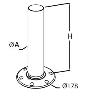 
Pied table Thread Lock téléscopique 685 mm 
