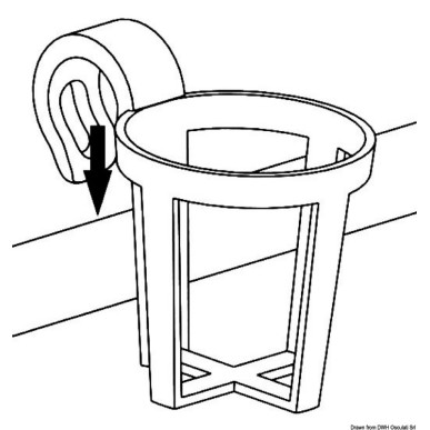 Kit porte-verres 3p. plastique Ø 25-30 mm | EAN 8033137042003 Ref 48.430.08