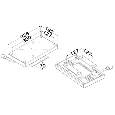 Raccord glissière p. fixation sur plan | EAN 8033137151248 Ref 48.714.00