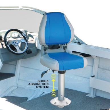 Support de siège Waverider + amortisseur, tête pivotante+ base aluminium encastrée Ref 48.707.40