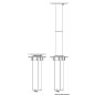 
Pied table rétractable 2 étapes 12 V pivotant 90° 

