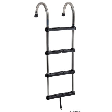 Echelle eco télescopique dépliée 1170 mm - repliée 705 mm | EAN 8033137216046 Ref 49.527.04