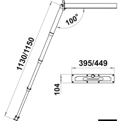 Echelle escamotable AISI316 4 marches larges | EAN 8033137152061 Ref 49.554.04