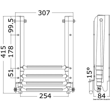 Echelle sous plate-forme coulissante 4 marches | EAN 8033137152122 Ref 49.558.04