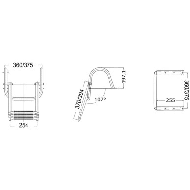 Echelle télescopique 3 marches blanc | EAN 8033137151897 Ref 49.546.03
