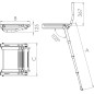 
Echelle sous plateforme EasyUp 480x440 mm 
