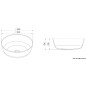 
Evier  poser rund Ocritech blanc Ø 300 mm 
