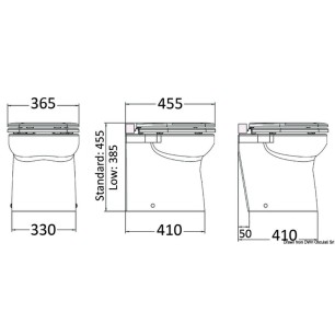 
WC SILENT Elegant droit 24 V 
