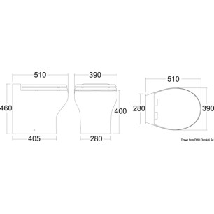 
WC électrique TECMA Silence Plus 2G bidet 12 V 
