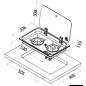 
Plan cuisson inox couvercle fumé 2 feux encastrement 119 mm 
