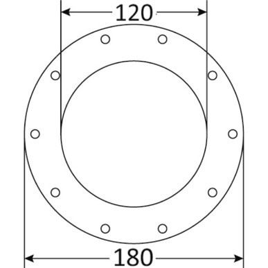 Trappe inspection noire p.réservoirs gasoil 120 mm | EAN 8033137217197 Ref 52.035.00