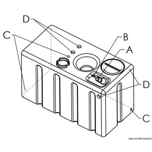 
Réservoir horizontale rigide modu.eau potable 247l 
