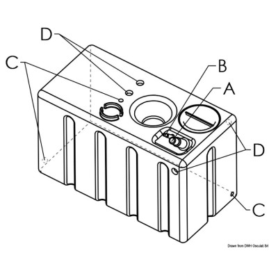 Réservoir horizontale rigide modu.eau potable 247l | EAN 8033137157387 Ref 52.194.81