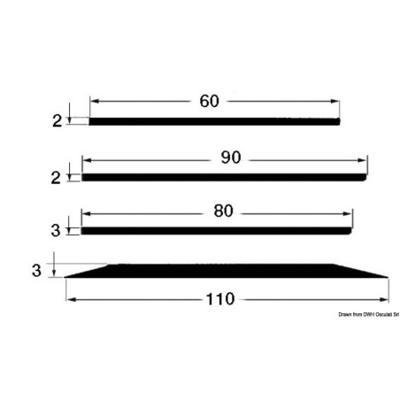 
Profil quille 80x3 mm noir 
