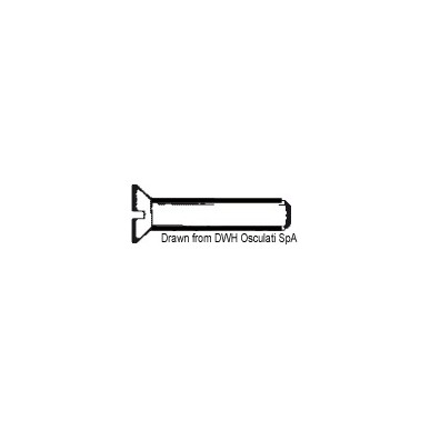 Vis tête conique fraisée fendue UNI 6109 DIN 963| EAN 8033137178863 Ref A2-963-08X120