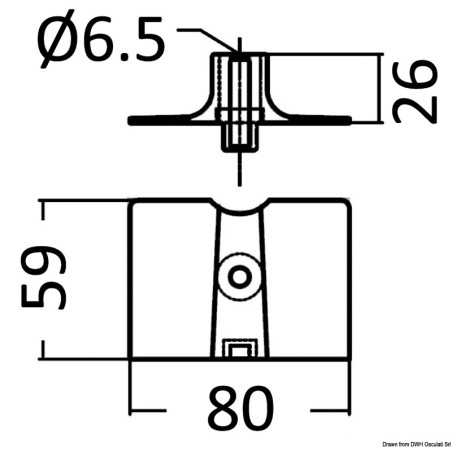 
Plaquette aluminium Yamaha 80 x 58 mm 
