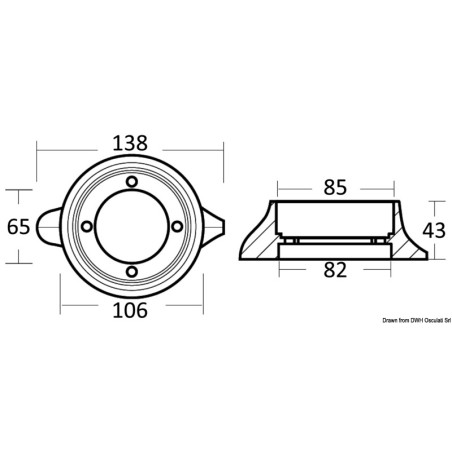 
Anode collier aluminium pour Sail Drive Ø 105 mm 
