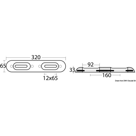 
Anode  boulonner aluminium 320x65 mm 

