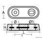 
Anode oval type Vetus aluminium 25 mm 10,5 mm 
