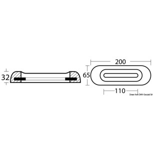 
Anode  boulonner zinc 200x65 mm 

