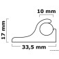 
Liston en PVC blanc p. voiles légers barre 4 m 
