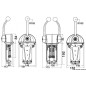 
Boîtier commande mono-levier B301CR double 
