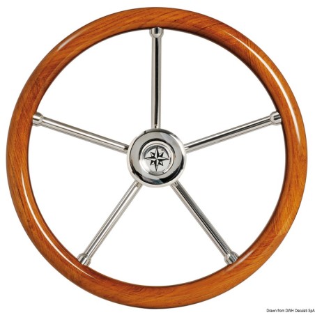
Volant avec couronne en teck 350 mm 
