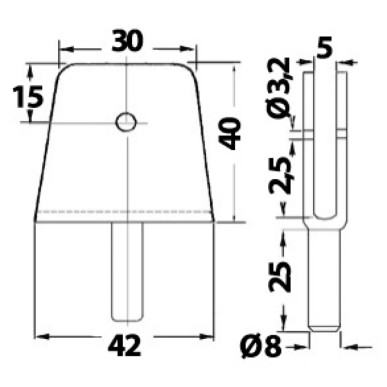Fourche + buchse| EAN 8033137052996 Ref 46.109.00