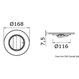 
Grille aération ABS blanc 163 mm 
