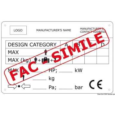 Plaques d’identification des bateaux| EAN 8033137161056 Ref 54.409.01