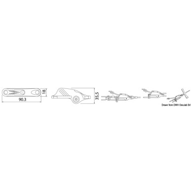 Coinceurs CLAMCLEATS Trapeze Silver| EAN 5024220125300 Ref 56.253.01