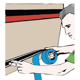 
Ligne flottaison trois fils rouge 19 mm 

