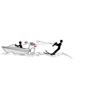 Mousqueton pour ski nautique 100 mm