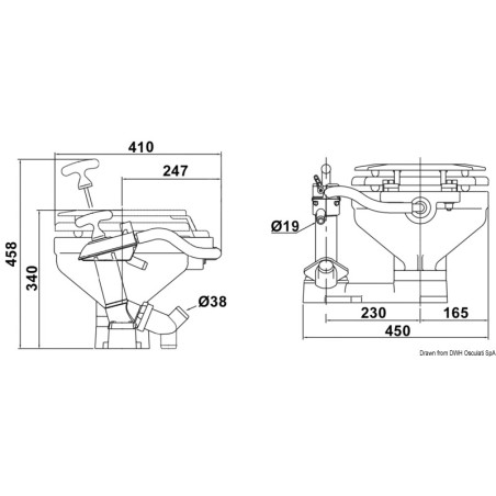 Service kit + valve p. WC manuel JABSCO | EAN 8033137153372 Ref 50.224.03