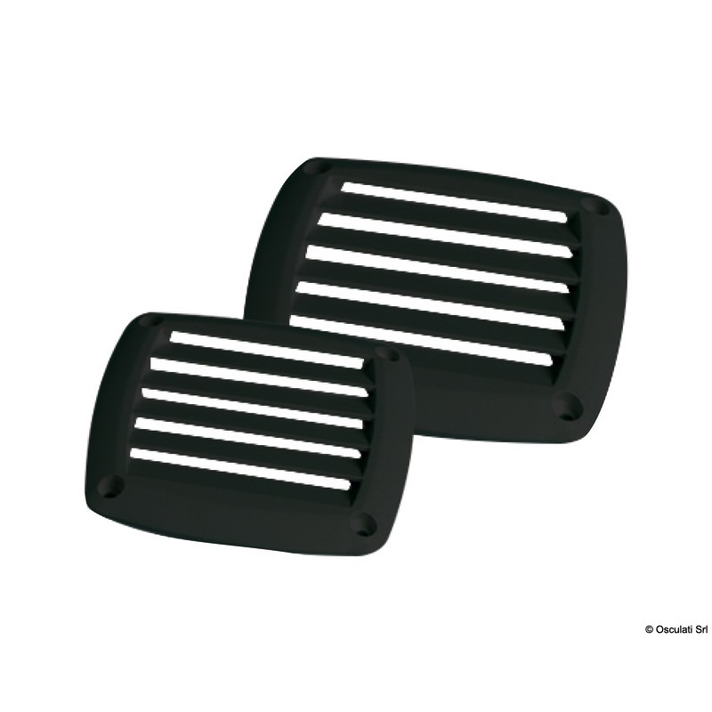 
Grille ABS 125 x 125 mm noire 
